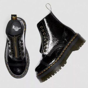 Dr. Martens Sinclair Patent Leather Zip Front Ankle Platform Boots SZ US 9 #160